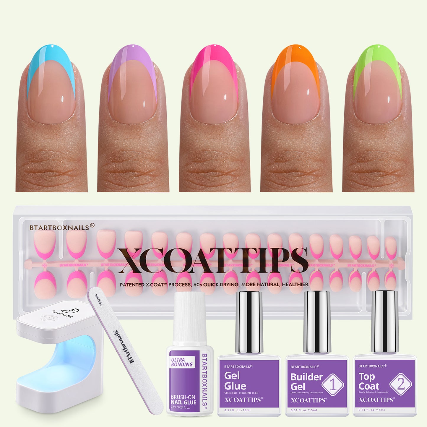 XCOATTIPS® Brighter Pastel French Kit - Almond