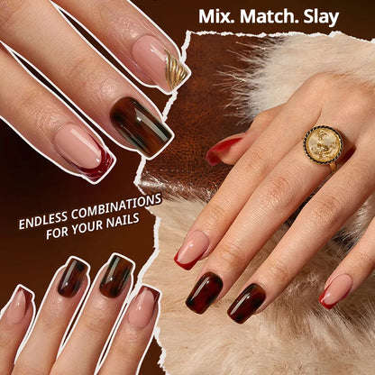 SOFTCOATTIPS™ Tortoiseshell - Short Square 96 Pcs