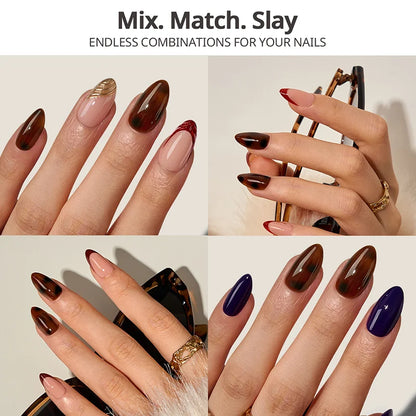 SOFTCOATTIPS™ Tortoiseshell - Short Almond 96 Pcs