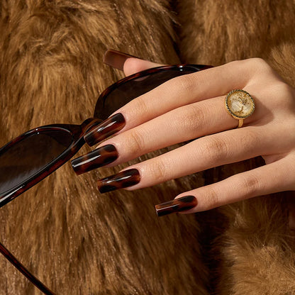 SOFTCOATTIPS™ Tortoiseshell - Long Square 90 Pcs