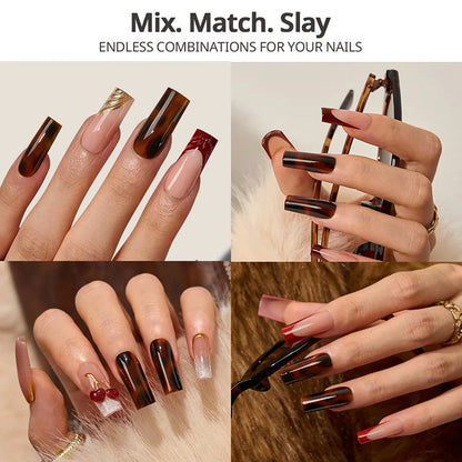 SOFTCOATTIPS™ Tortoiseshell - Long Square 90 Pcs