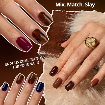 SOFTCOATTIPS™ Tortoiseshell - Extra Short Square 90 Pcs