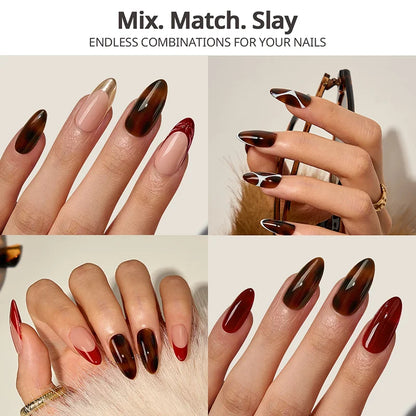 SOFTCOATTIPS™ Tortoiseshell - Medium Almond 90 Pcs