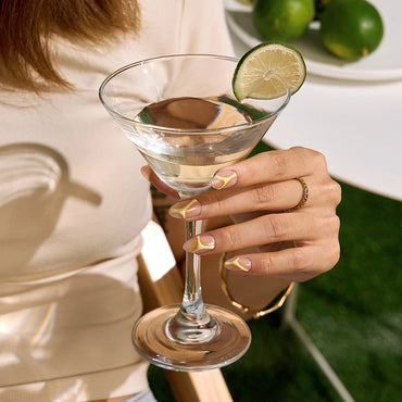 Chill Sips Short Almond Press on Nails