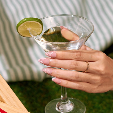 Chill Sips Short Almond Press on Nails