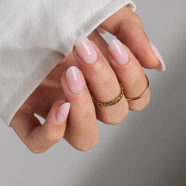 Drunk Blush Short Round Nails