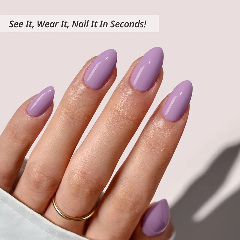 Orchid Dew Almond Nails - Soft Gel Press On