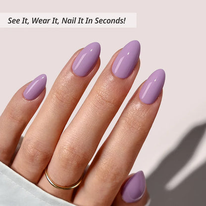 Orchid Dew Almond Nails - Soft Gel Press On