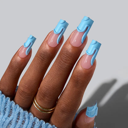 Star Bloom Long Square - Soft Gel Press On