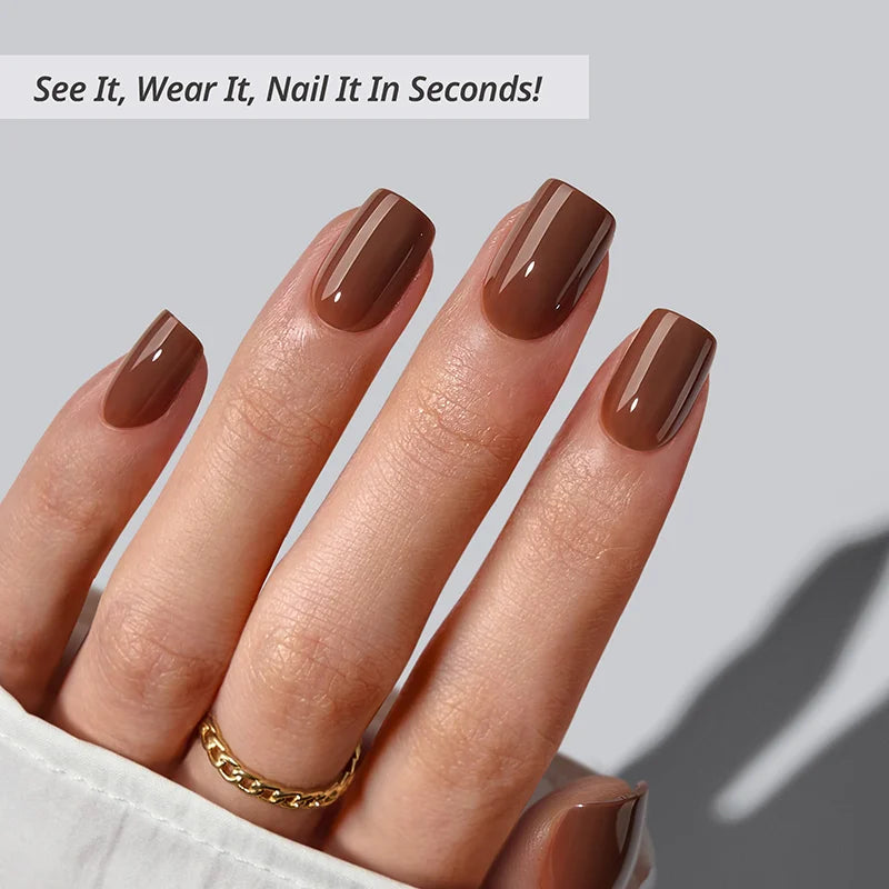 Bold Brew Square Nails - Soft Gel Press On