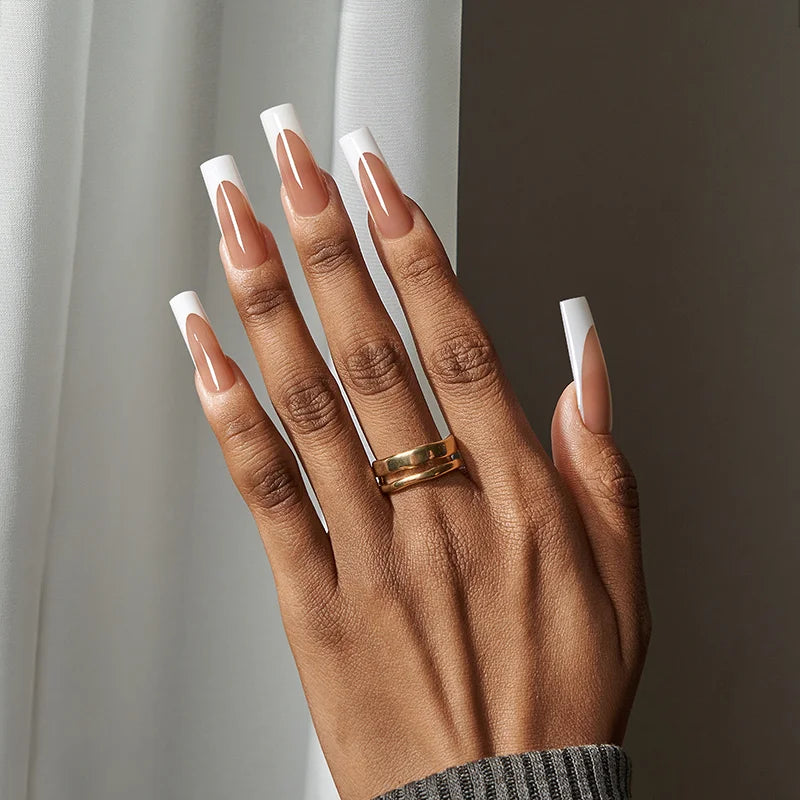 XCOATTIPS® French - Extra Long Square White Tips