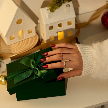 New Red Almond Nails - Soft Gel Press On