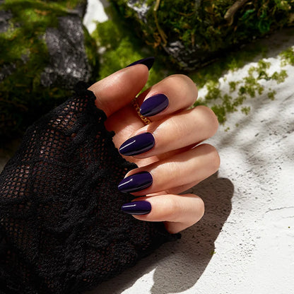 Storm Black Almond Nails - Soft Gel Press On