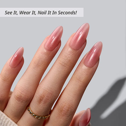 Pink Hypnotic Almond Nails - XCOATPRESS