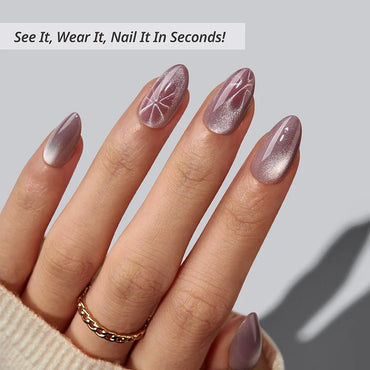 Berry Spark Almond Nails - XCOATPRESS