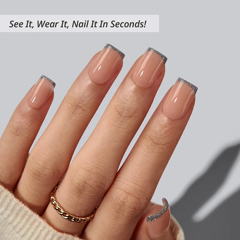 Ice Thread Square Nails - XCOATPRESS