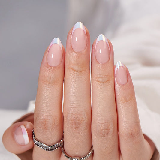 Mermaid Pearlescent Almond Nails - Press On Nails