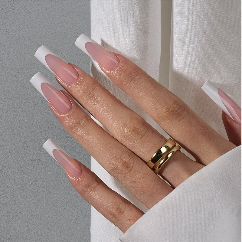 XCOATTIPS® French - Extra Long Square White Tips