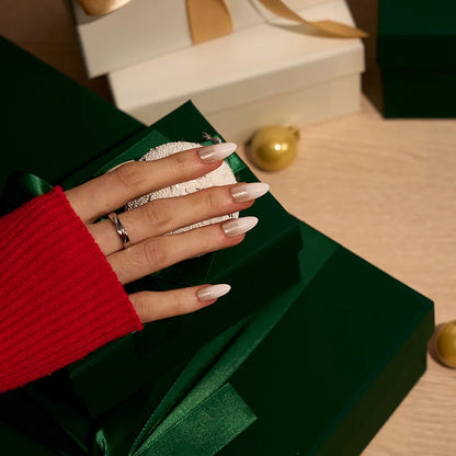 Champagne Frost Almond Nails - Soft Gel Press On