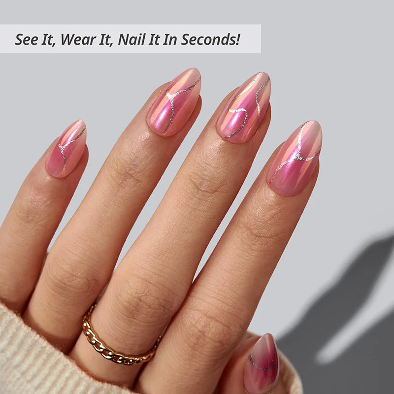 Neon Gradient Almond Nails - Soft Gel Press On