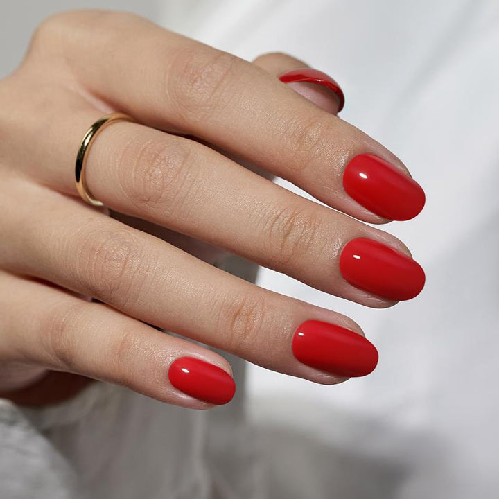 Short Red Nail Designs - Press On Nails