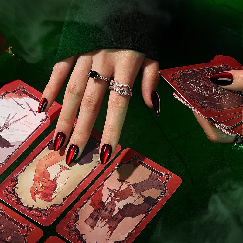 Vampire's Gaze Almond Nails - Soft Gel Press On