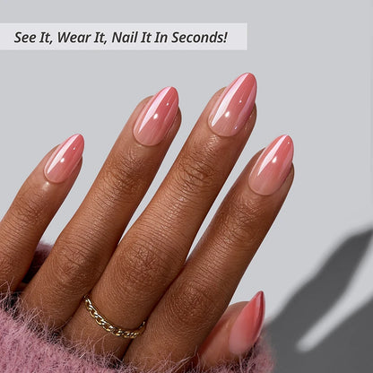 First Glimpse Almond Nails - XCOATPRESS