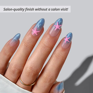 Star Shore Almond Nails - Soft Gel Press On