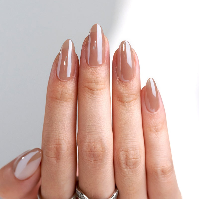 Glazed Chocolate Brown Nails For Fall: How To Get Them