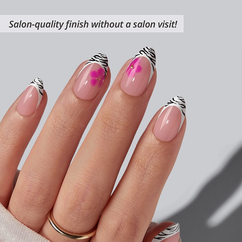 Chill Sips Short Almond Press on Nails