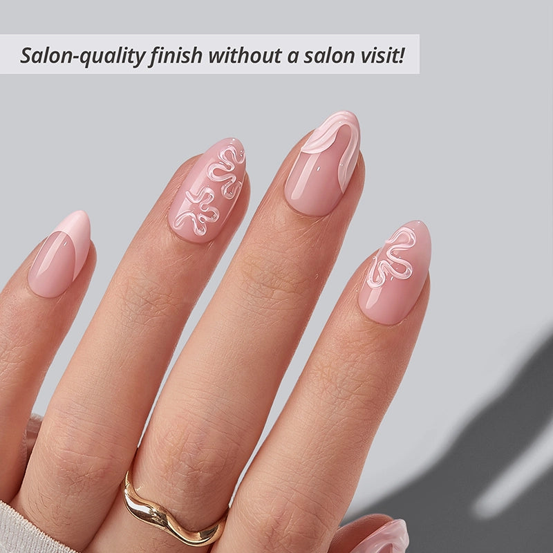 Chill Sips Short Almond Press on Nails