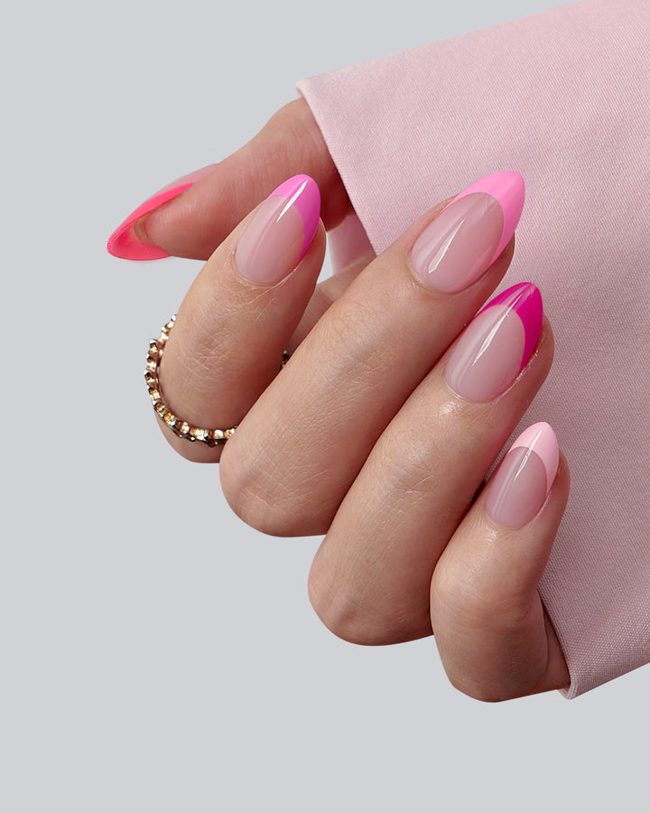 XCOATTIPS® French - Short Almond Pink Pastel Tips