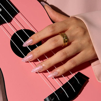 Polka-Dot Dress Almond Nails - XCOATPRESS