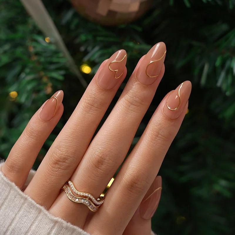 Christmas Collection Medium Almond Nails