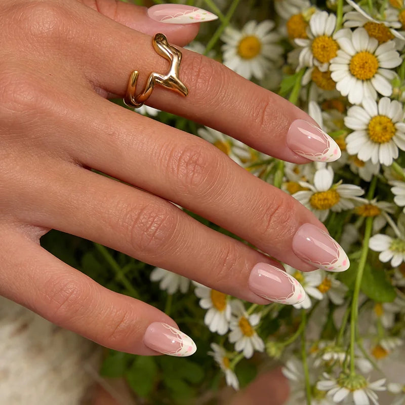 Sunprint Dress Almond Nails - XCOATPRESS