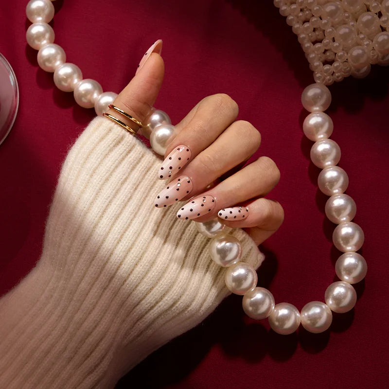 Gala Polka Almond Nails