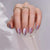 Blinking Purple Cat Eye Almond Nails - Press On Nails