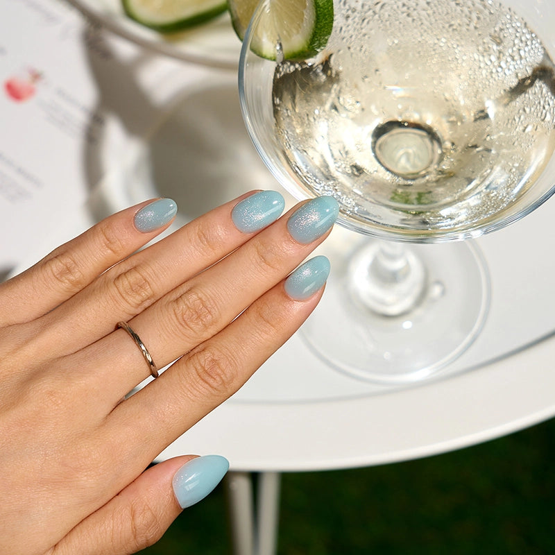 Blue Lagoon Almond Nails -  XCOATPRESS