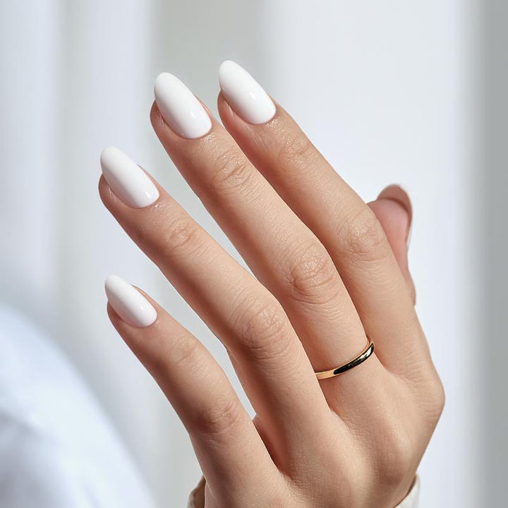 Light Grey Oval Nails - Press On Nails