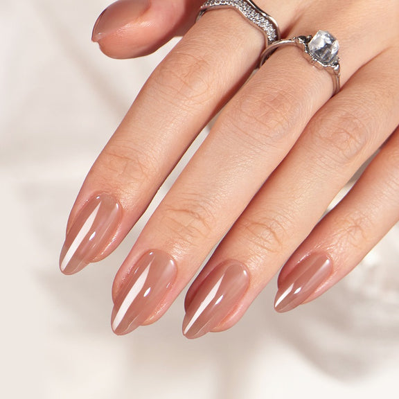Chocolate Glazed Donut Almond Nails Press On Nails BTArtbox Nails