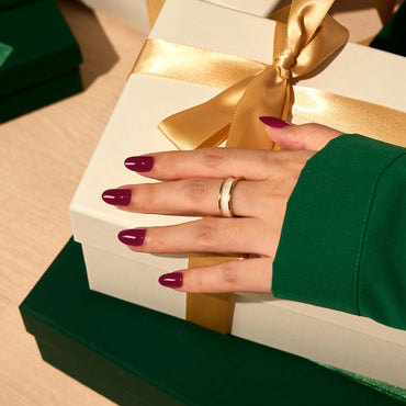 Grape Red Oval Nails - Soft Gel Press On