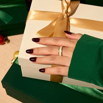 Kaffeebohnen Ovale Nägel - Press On Nails