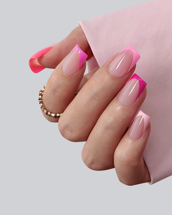 XCOATTIPS® French - Short Square Pink Pastel Tips