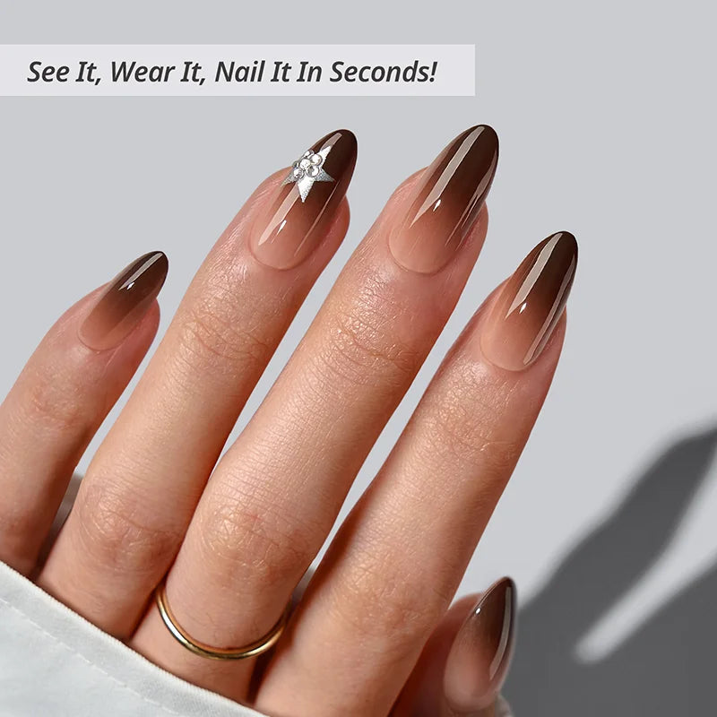 Starry Spice Almond Nails - Soft Gel Press On