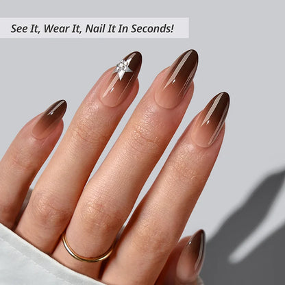 Starry Spice Almond Nails - Soft Gel Press On