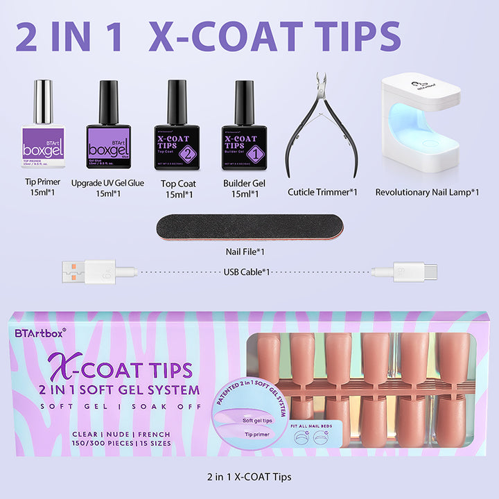 XCOATTIPS® Natural Kit - Long Square