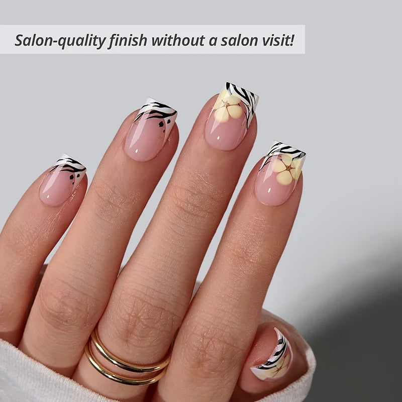 Isle Plumeria Square Nails - Soft Gel Press On