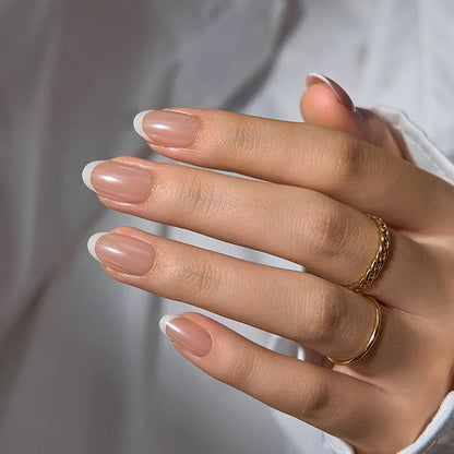 Forever French Short Round Nails