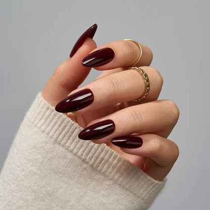 Coffee Desire Medium Almond Nails
