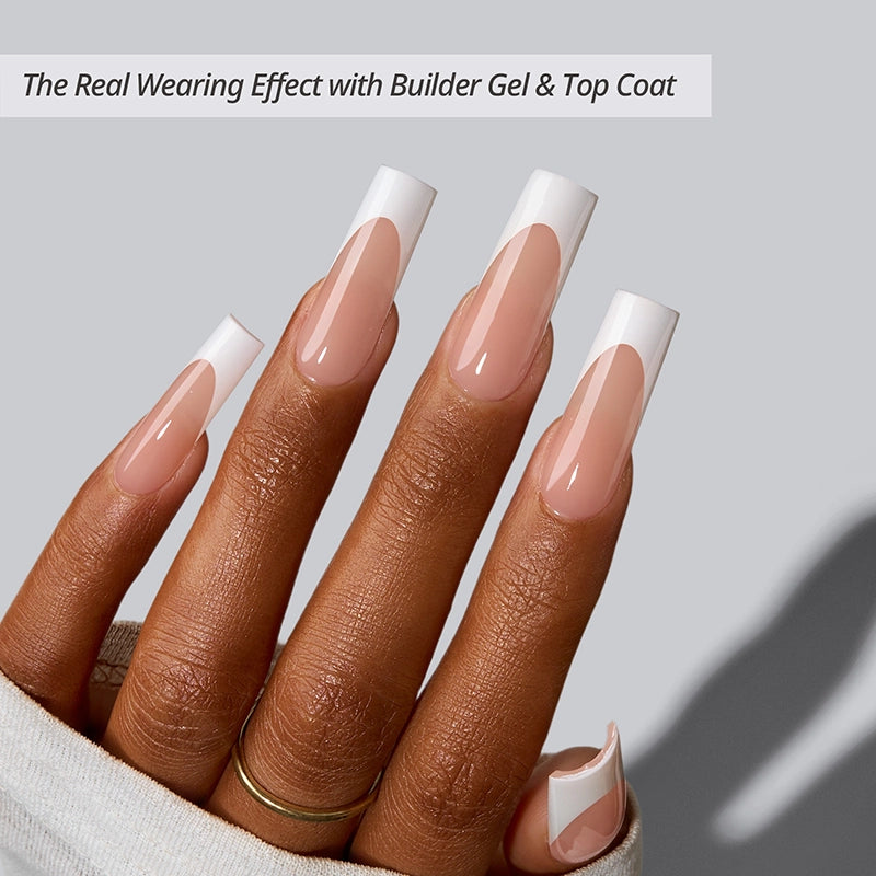 XCOATTIPS® French - Extra Long Square White Tips